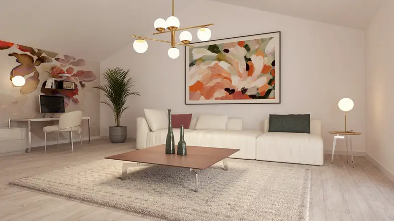 Trilocale con sottotetto A1.1, immagine di progetto