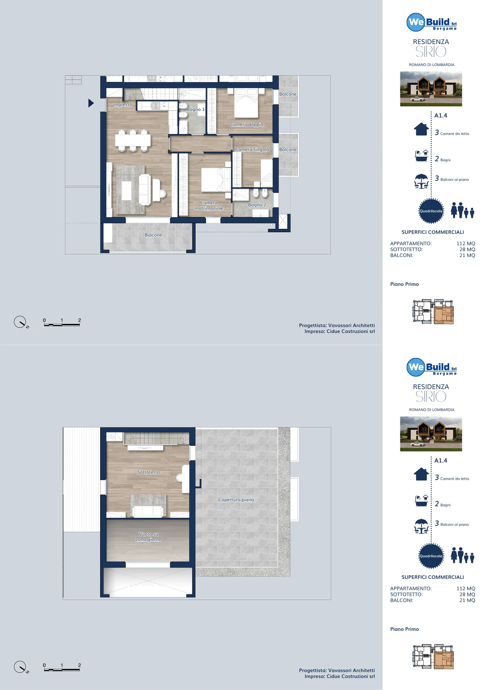 Planimetria A1.4, Quadrilocale primo piano